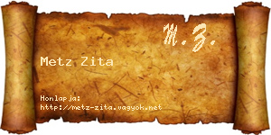 Metz Zita névjegykártya